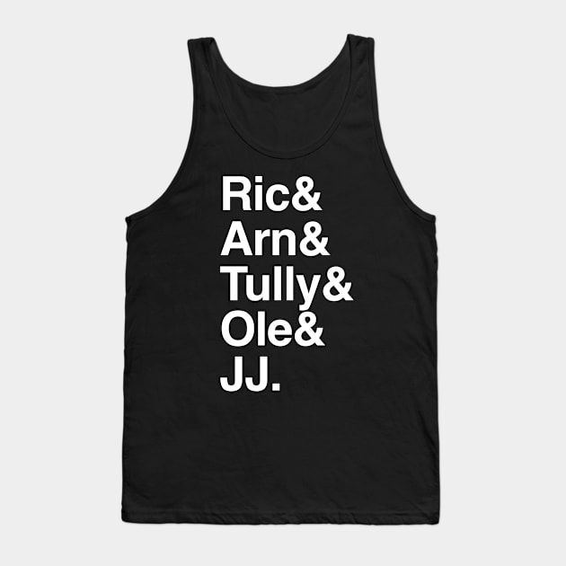 Helvetica List Four Horsemen List (OG) Tank Top by C E Richards